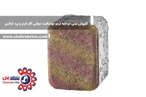 کفپوش بتنی دو لایه ترمو نوستالیت مولتی کالر قرمز و زرد آراکس